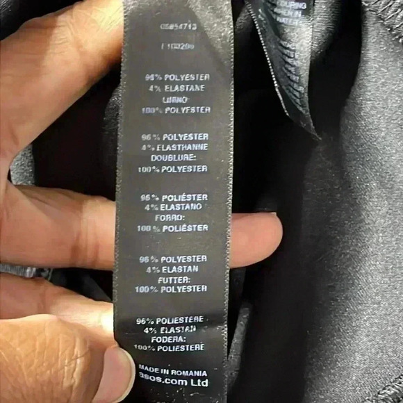 ASOS Black Asymmetric Mermaid Dress UK 10 EUR 38 US 6 - Picture 9 of 10